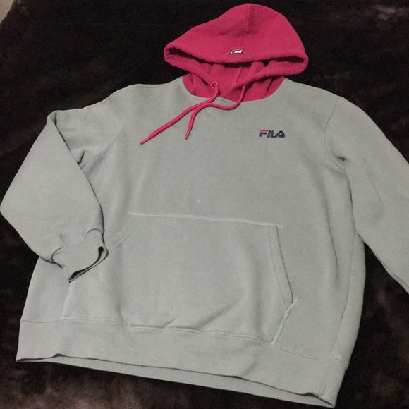 fila color block hoodie
